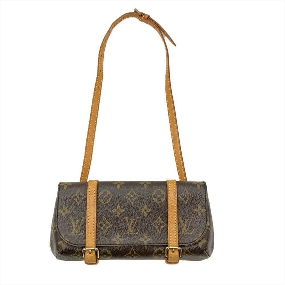 LOUIS VUITTON Authentic Brown Monogram Canvas Pochette Shoulder Bag - Picture 2 of 10